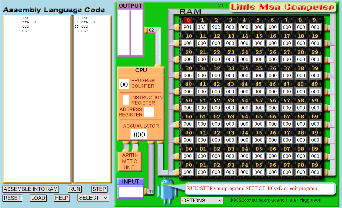 LMC assembled program