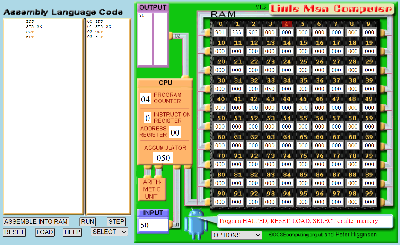 LMC completed application run