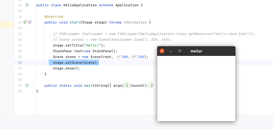 Start Java FX 