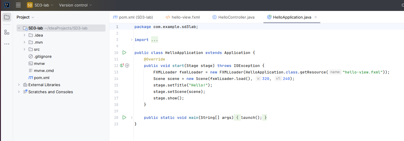 Start Java FX 