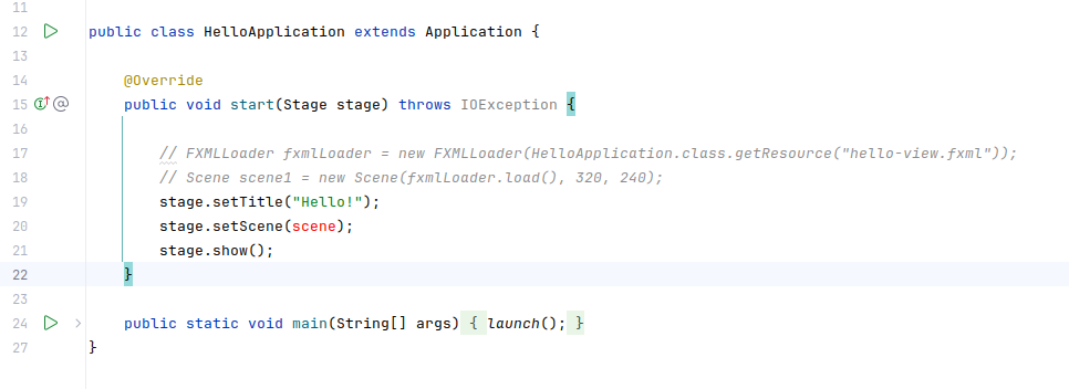 Start Java FX 